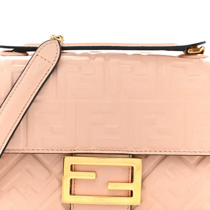 Fendi Nappa Small FF Embossed Midi Chain Baguette Light Rose 8 of 16