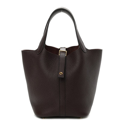 Hermes Taurillon Clemence Picotin Lock 18 PM Rouge Sellier 1 of 8