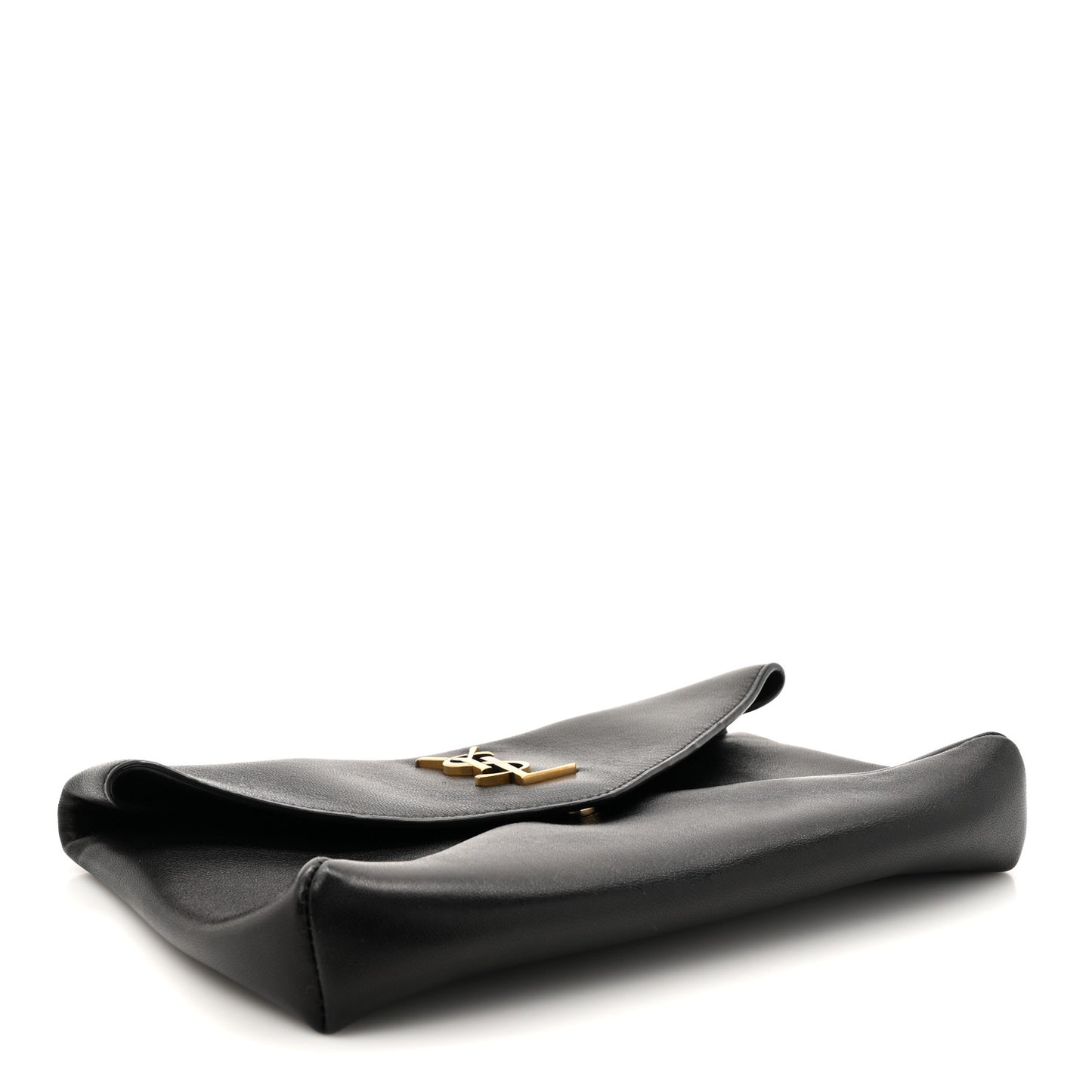 Lambskin Small Cassandre Envelope Pouch Black