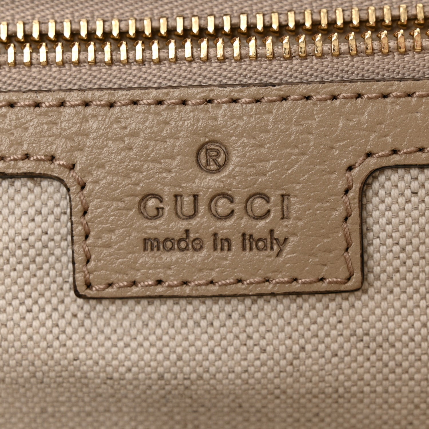 Gucci GG Supreme Monogram Textured Dollar Calfskin Web Medium Ophidia Shopping Tote Beige Mystic White Oatmeal 6 of 10