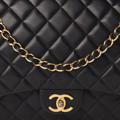 Chanel Lambskin Quilted Maxi Double Flap Black 18 of 18