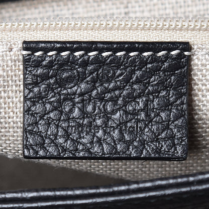Gucci Dollar Calfskin Medium Interlocking G Top Handle Shoulder Bag Black 8 of 10