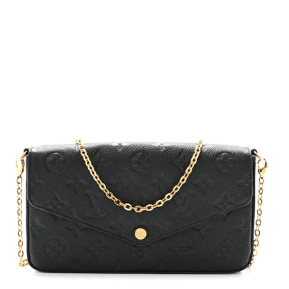 Louis Vuitton Empreinte Pochette Felicie Chain Wallet Black 1 of 9