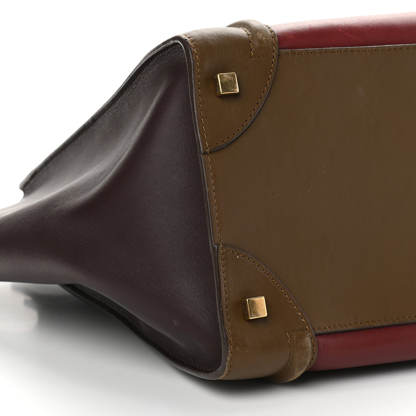Smooth Calfskin Mini Tri-Color Luggage Rust