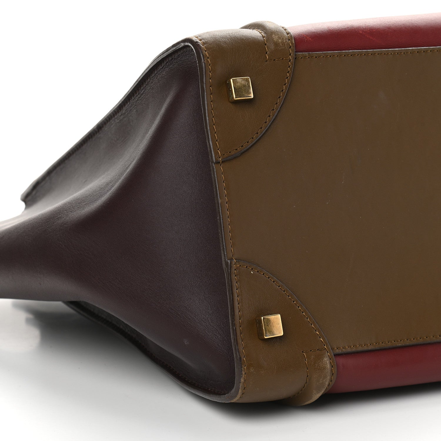 Celine Smooth Calfskin Mini Tri-Color Luggage Rust 7 of 11