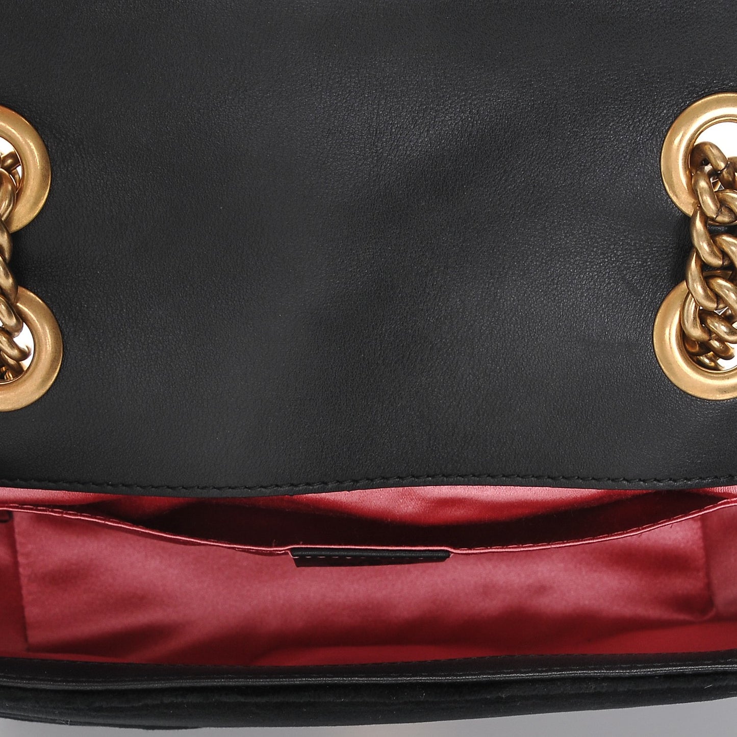 Velvet Matelasse Mini GG Marmont Shoulder Bag Black