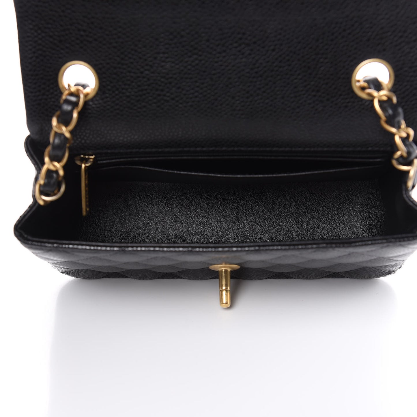 Caviar Quilted Mini Rectangular Flap Black