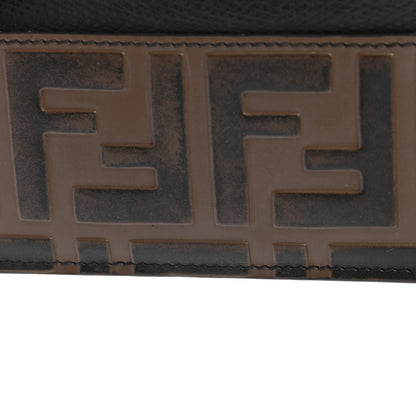 Fendi Vitello Cruise Bi-Color FF 1974 Embossed Card Holder Maya Black 8 of 8
