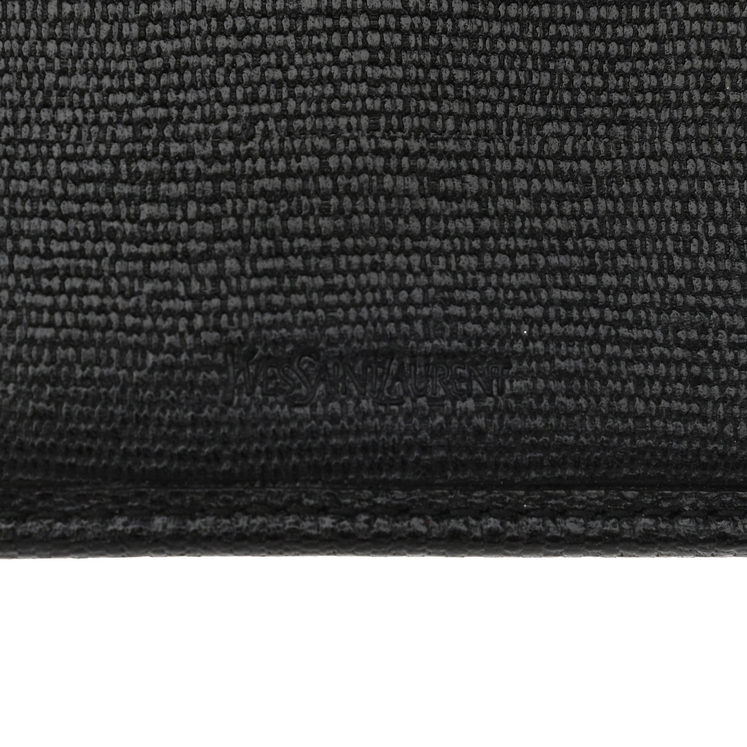 Saint Laurent Textured Calfskin Classic Y Ligne Compact Wallet Black 8 of 9