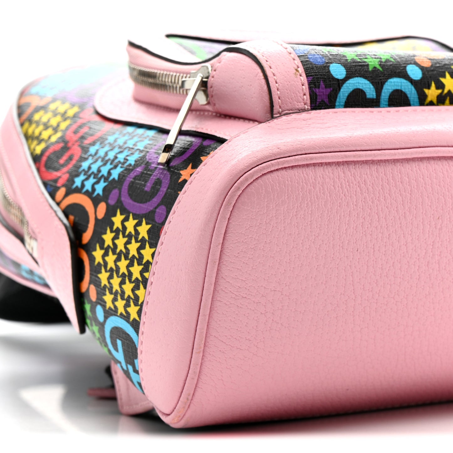 GG Supreme Monogram Psychedelic Small Day Backpack Black Multicolor Sugar Pink