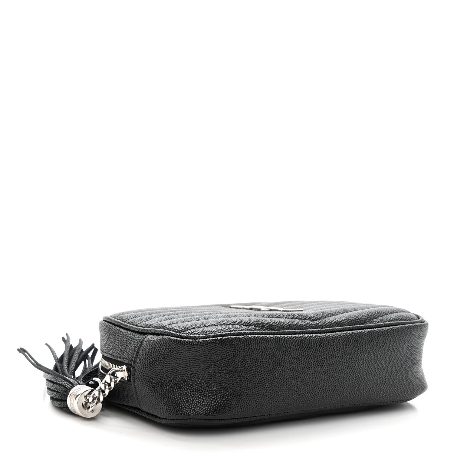 Saint Laurent Grain De Poudre Matelasse Monogram Mini Lou Camera Bag Black 4 of 10