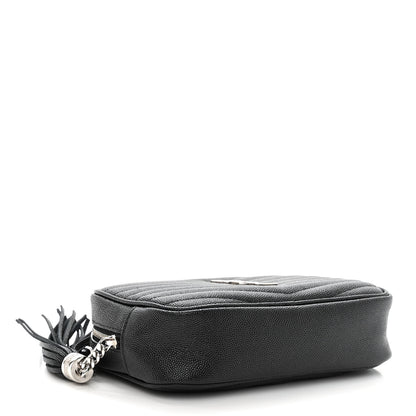 Saint Laurent Grain De Poudre Matelasse Monogram Mini Lou Camera Bag Black 4 of 10