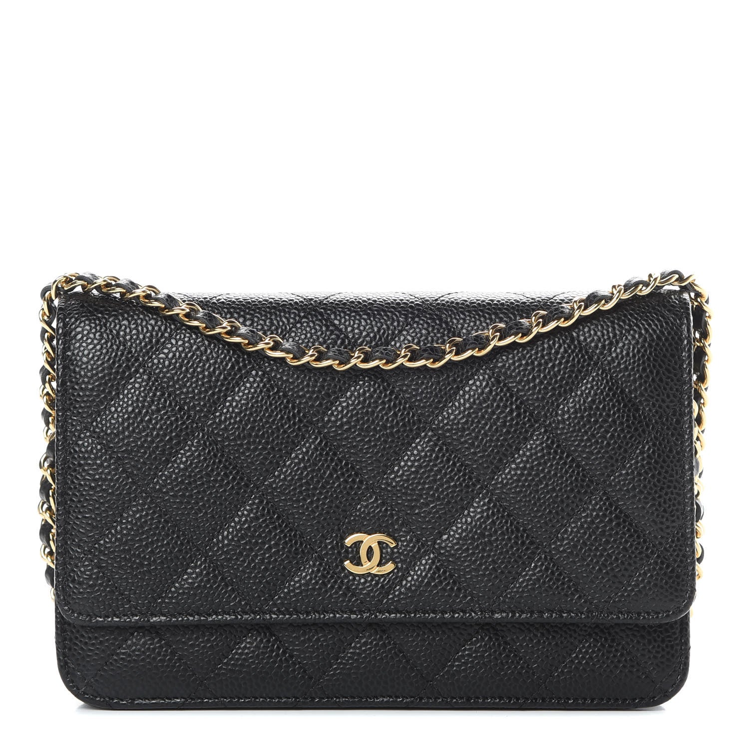 Chanel Caviar Quilted Wallet On Chain WOC Black 1 of 12