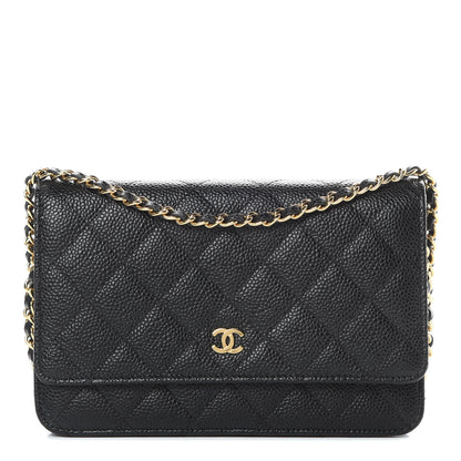 Chanel Caviar Quilted Wallet On Chain WOC Black 1 of 12