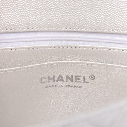 Chanel Iridescent Caviar Quilted Mini Top Handle Rectangular Flap White 8 of 10
