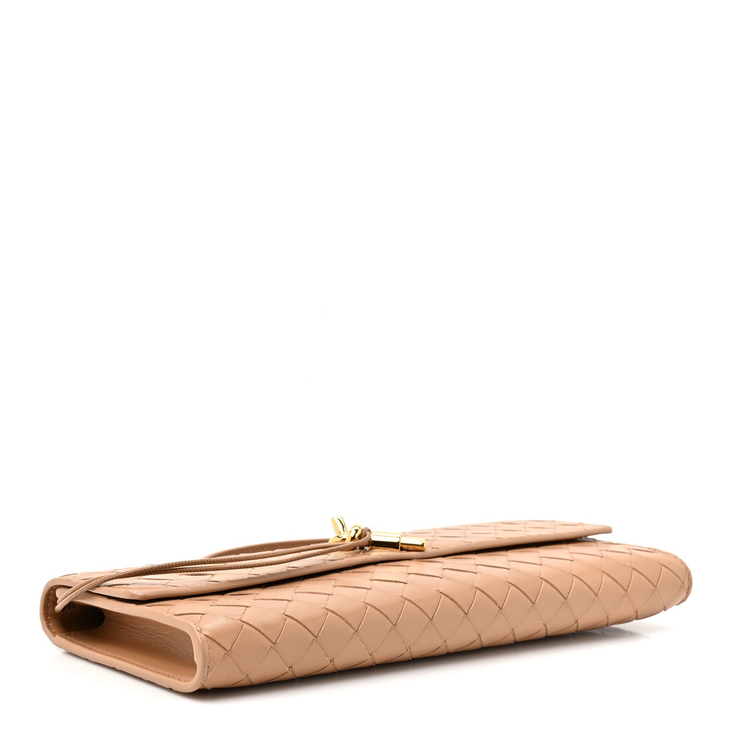Bottega Veneta Nappa Intrecciato Long Andiamo Top Handle Clutch Pale Brown 4 of 10