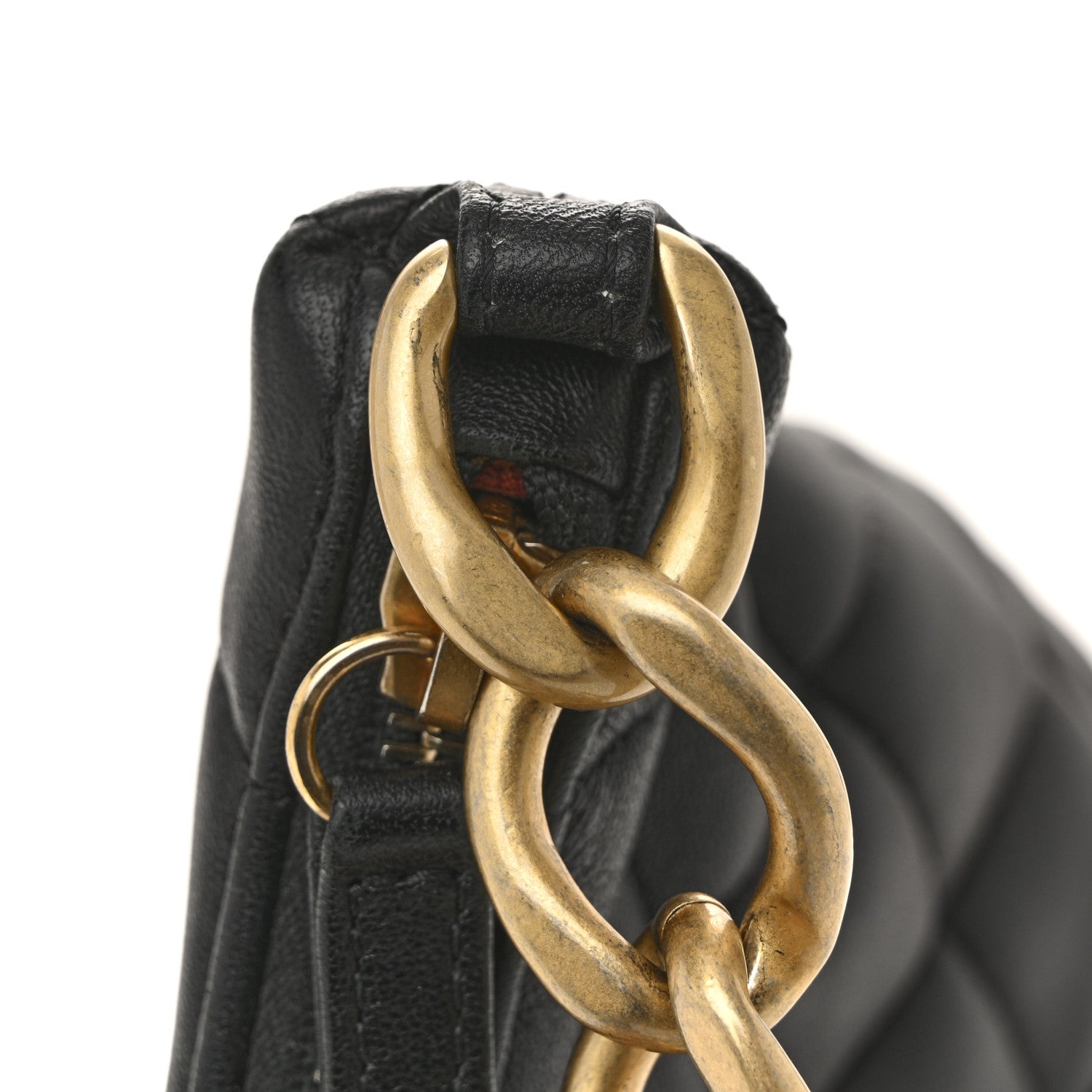 Chanel Lambskin Quilted CC Chain Hobo Black 12 of 14