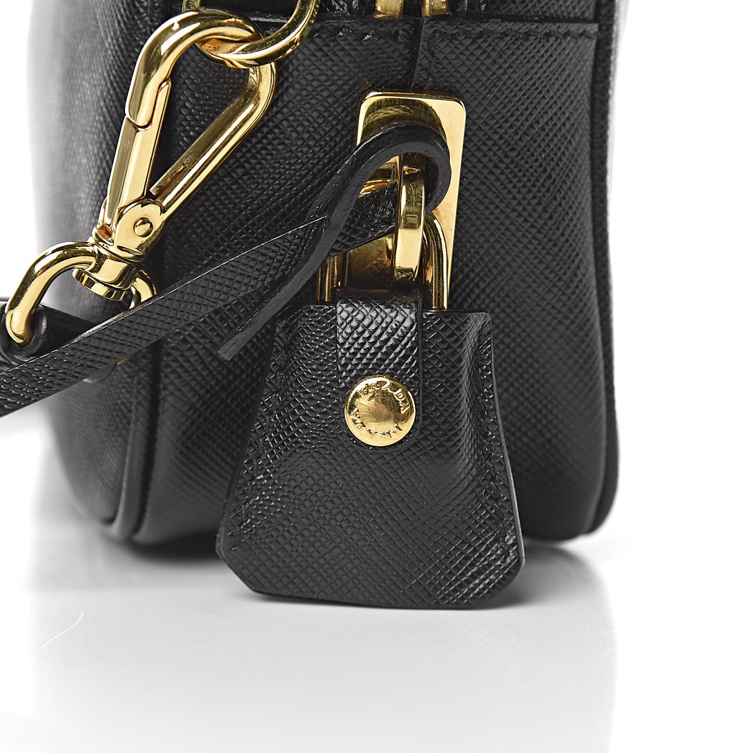 Prada Saffiano Small Camera Crossbody Bag Black 9 of 13