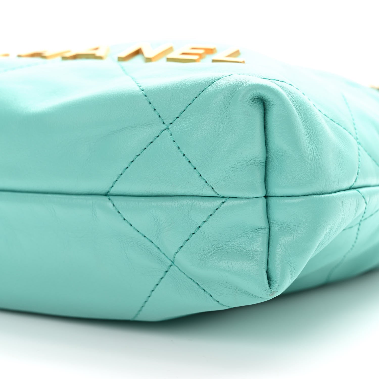 Chanel Shiny Calfskin Quilted Mini Chanel 22 Turquoise 9 of 9