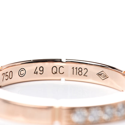 Cartier 18K Pink Gold Diamond Maillon Panthere Wedding Band Ring 49 4.75 5 of 5