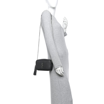 Saint Laurent Grain De Poudre Matelasse Monogram Mini Lou Camera Bag Asphalt 2 of 10