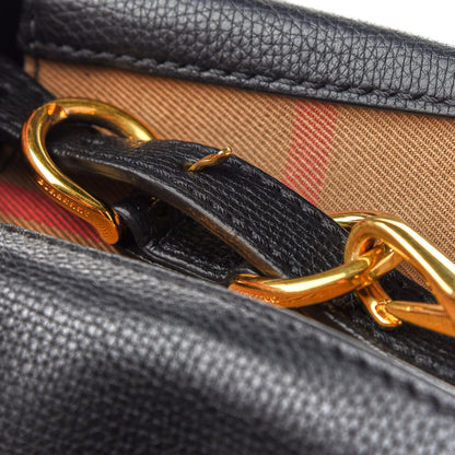 Burberry Derby Calfskin House Check Small Camberley Black 13 of 14