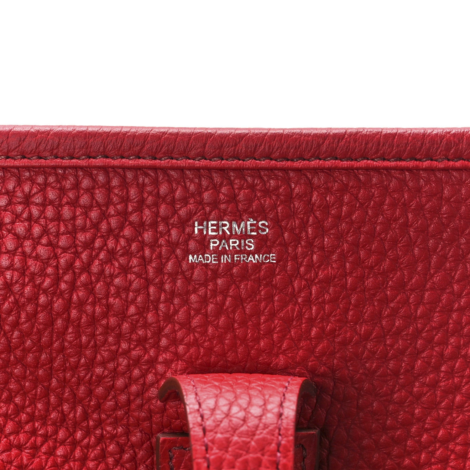 Hermes Taurillon Clemence Evelyne III PM Rouge Vif 5 of 10