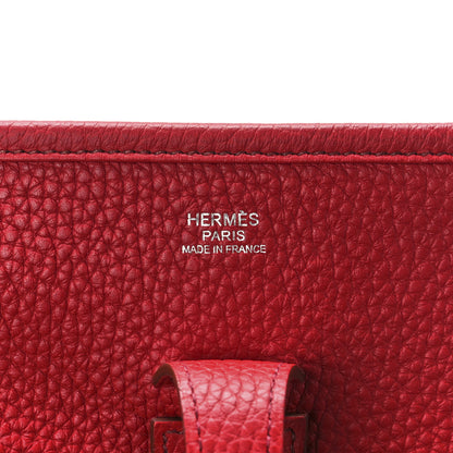 Hermes Taurillon Clemence Evelyne III PM Rouge Vif 5 of 10