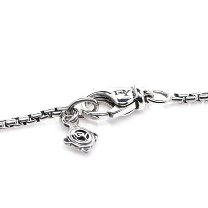 David Yurman Sterling Silver Diamond 10mm Labyrinth Pendant Necklace 4 of 6