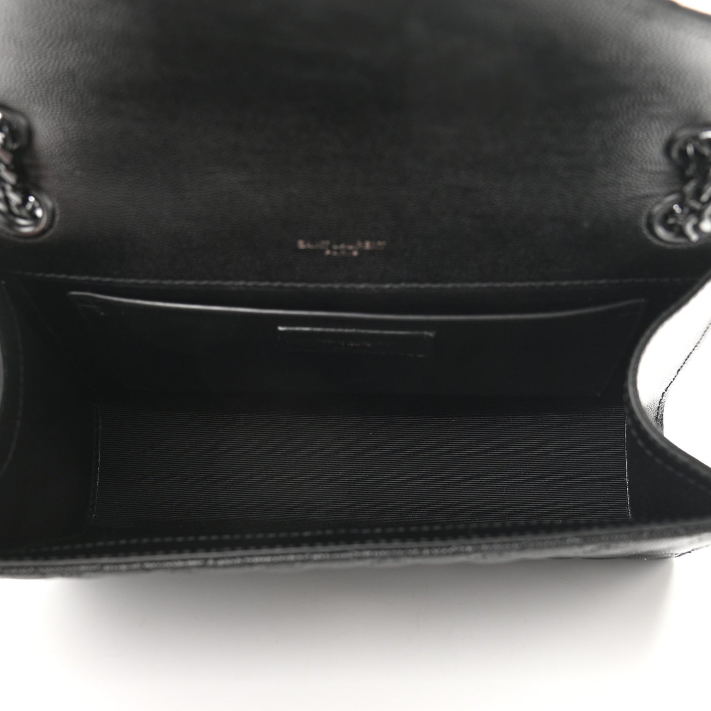 Grain De Poudre Textured Mixed Matelasse Triquilt Medium Monogram Satchel Black