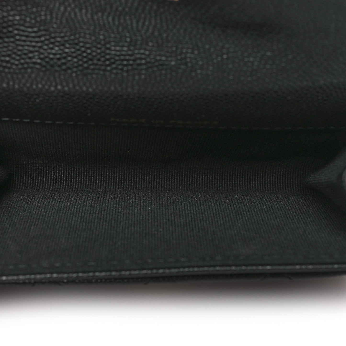 Caviar Quilted Textured CC Flap Card Holder Black