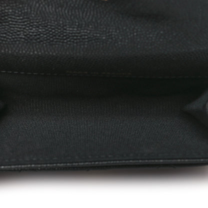 Chanel Caviar Quilted Textured CC Flap Card Holder Black 5 of 10