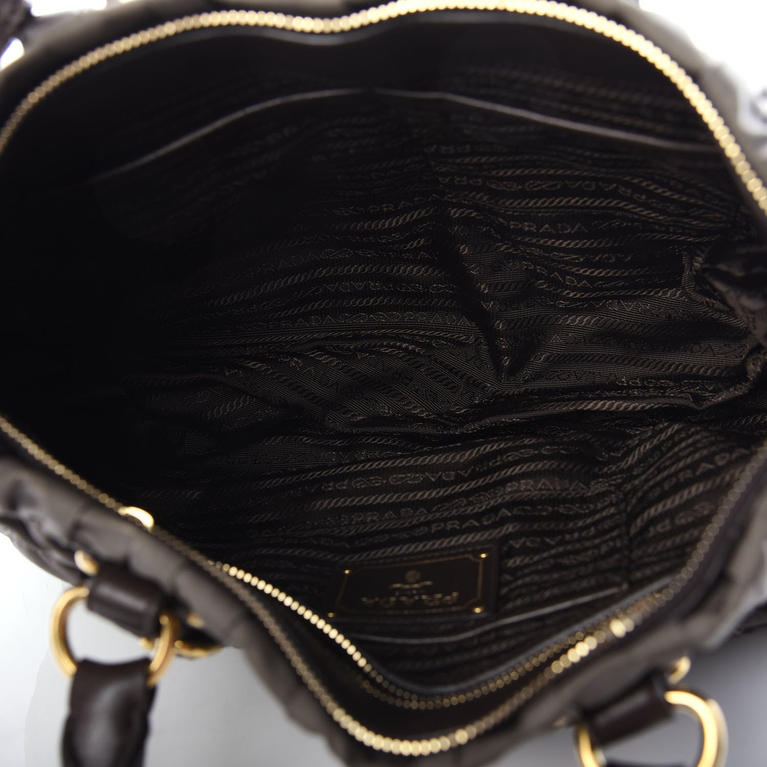 Prada Tessuto Nylon Gaufre Tote Fumo 5 of 12