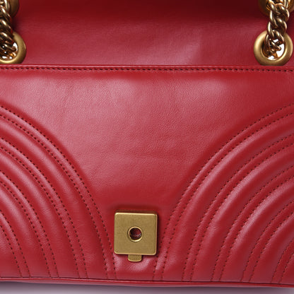 Gucci Calfskin Matelasse Small GG Marmont Shoulder Bag Hibiscus Red 10 of 10