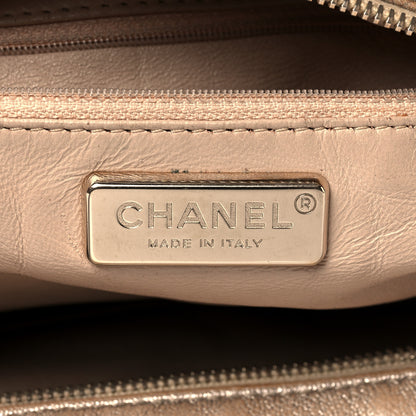 Chanel Metallic Goatskin Large Luxe Ligne Bowler Gold 5 of 15
