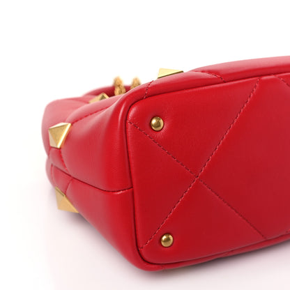 Valentino Garavani Nappa Small Roman Stud The Handle Bag Rouge Pur 7 of 8