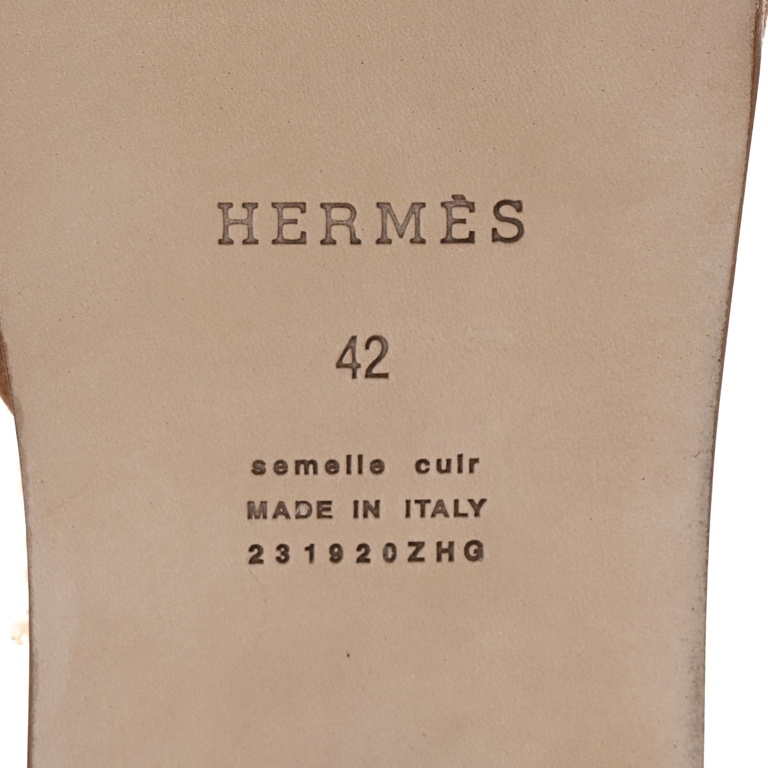 Hermes Suede Goatskin Shearling Mens Izmir Sandals 42 Marron Teck Ecru 7 of 9