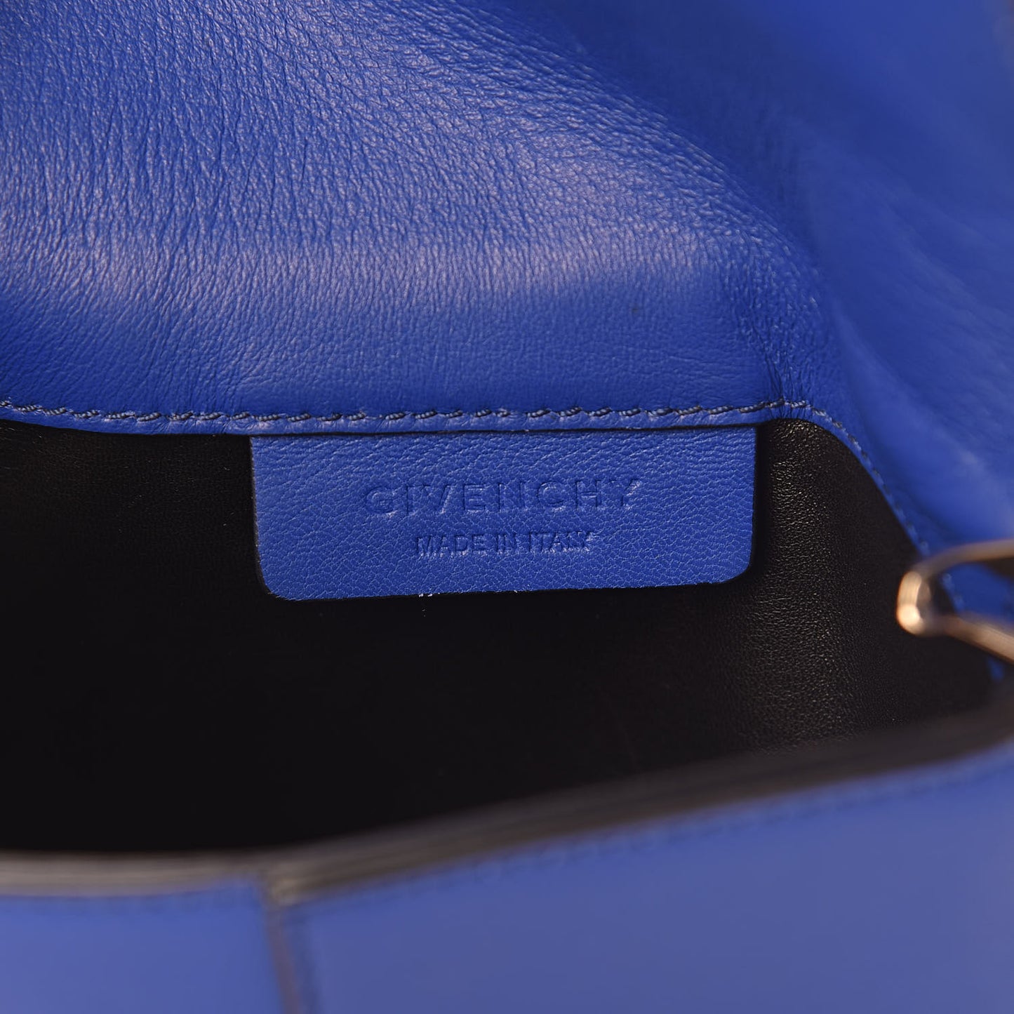 Lambskin Medium Shark Lock Envelope Shoulder Bag Blue