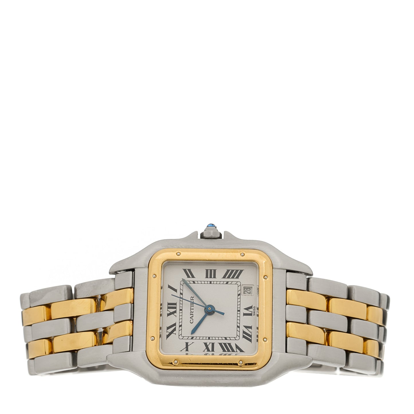 Stainless Steel 18K Yellow Gold 27mm Panthere Quartz Watch