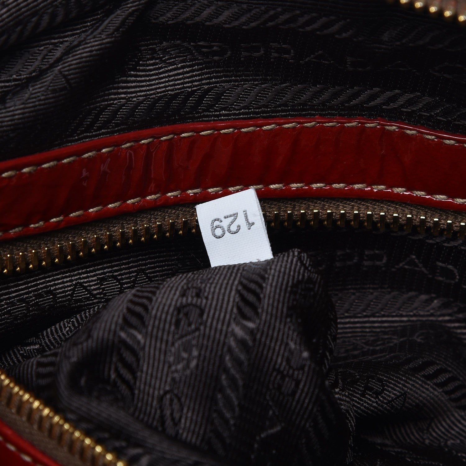 Prada Vernice Chevron Dome Satchel Rubino 8 of 9