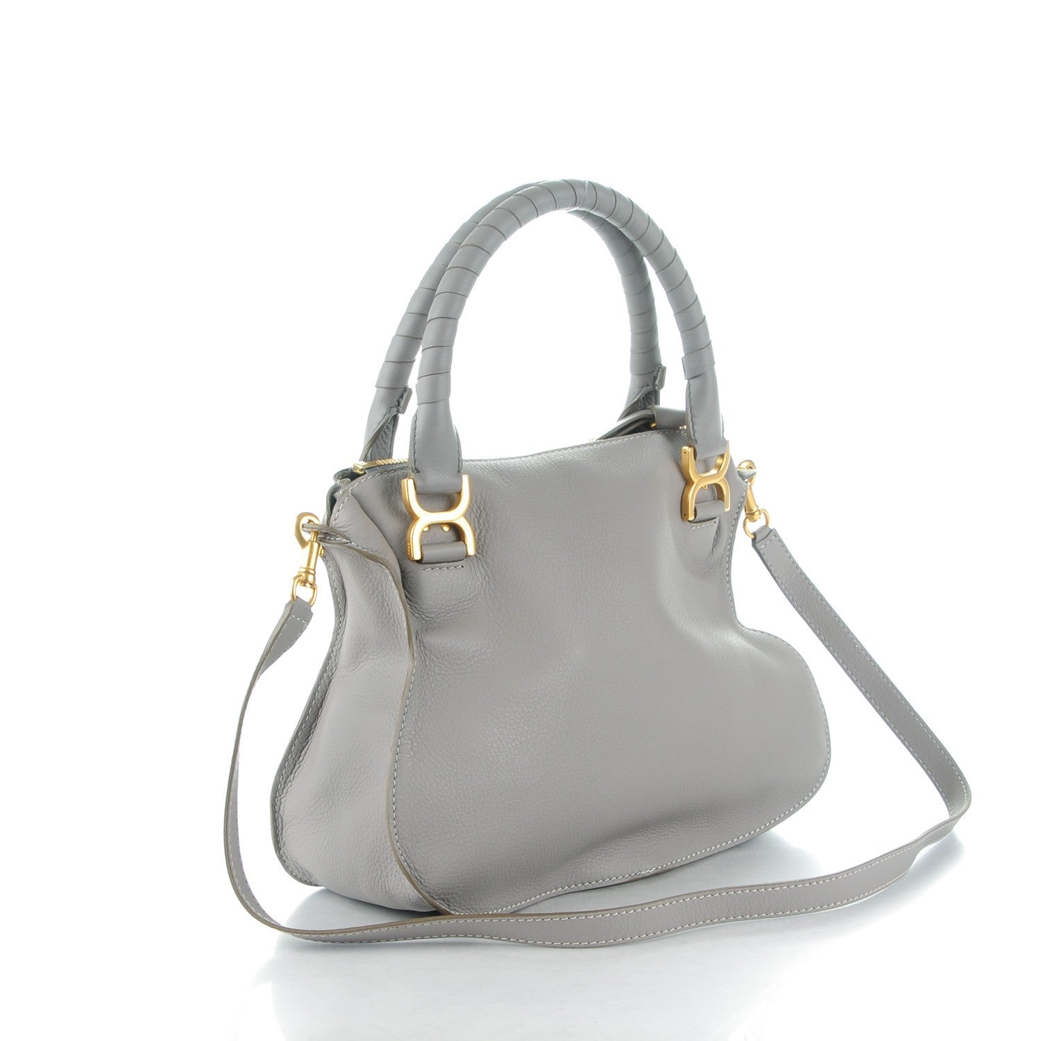 Chloe Calfskin Medium Marcie Satchel Cashmere Grey 3 of 8