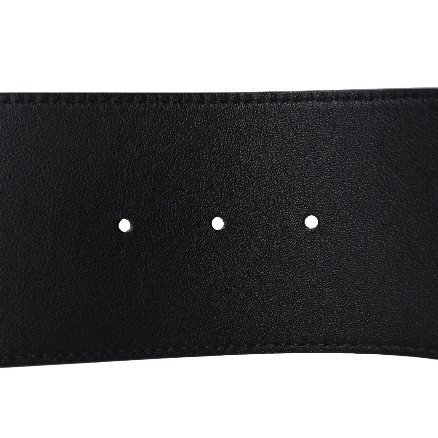 Gucci Moon Calfskin Pearl Double G 70mm Belt 95 38 Black Cream 4 of 6