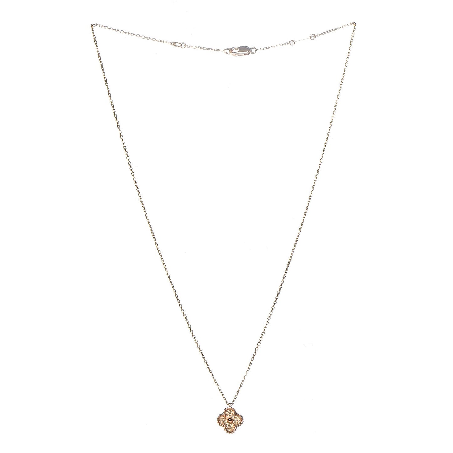 18K Rose Gold Sweet Alhambra Pendant Necklace