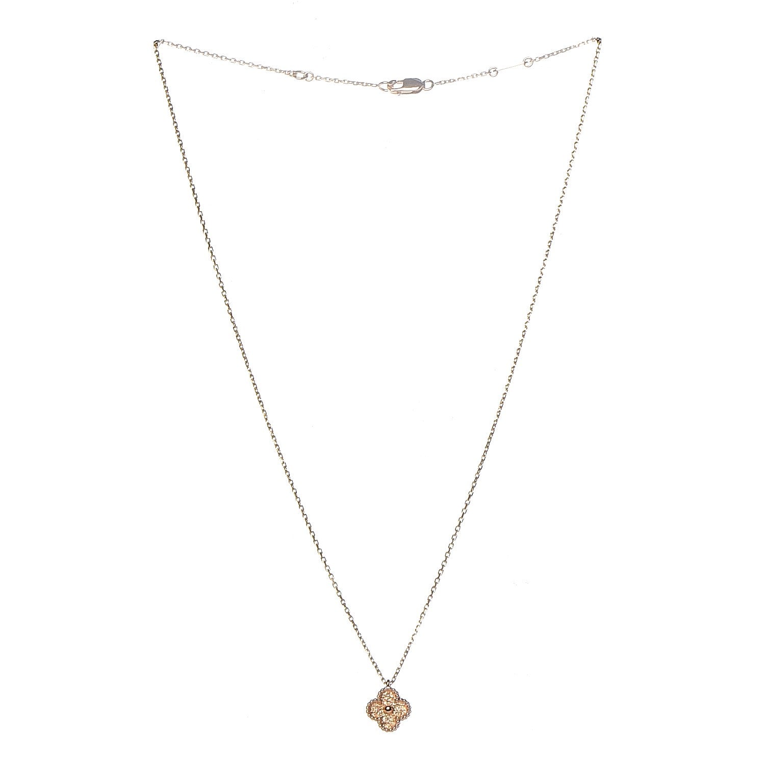 Van Cleef & Arpels 18K Rose Gold Sweet Alhambra Pendant Necklace 3 of 5