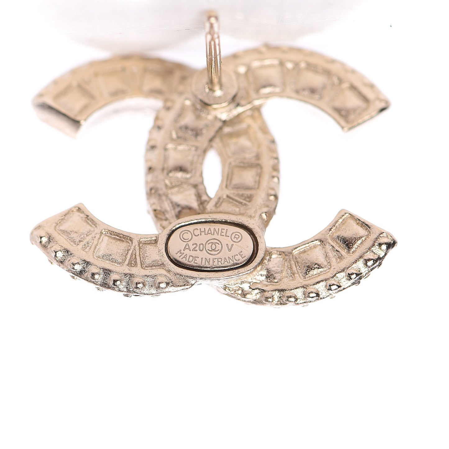 Crystal Timeless CC Earrings Light Gold
