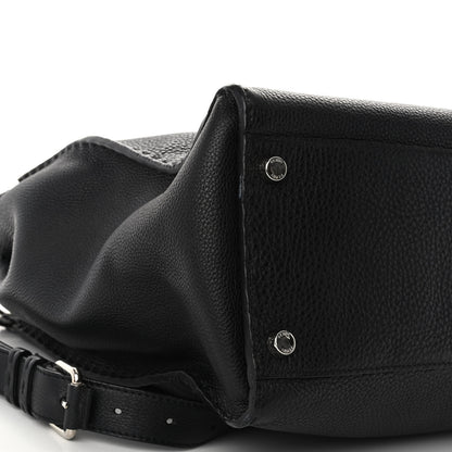 Fendi Cuoio Romano Selleria Monster Eyes Inlay Mens Large Peekaboo Iconic Essential Satchel Black Sunflower 10 of 11
