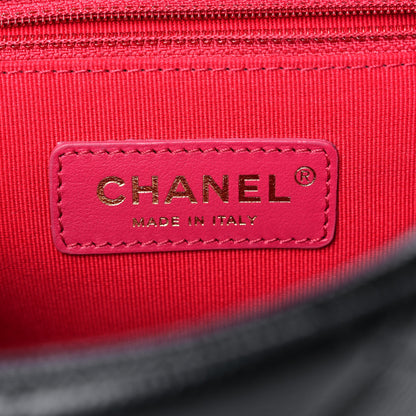 Chanel Shiny Caviar Quilted Chain Melody Backpack Black 7 of 10