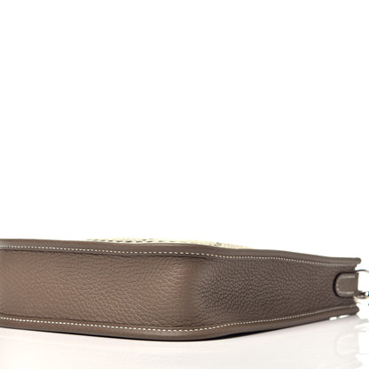 Hermes Taurillon Clemence Amazone Evelyne TPM Etoupe Bleu Indigo 7 of 7
