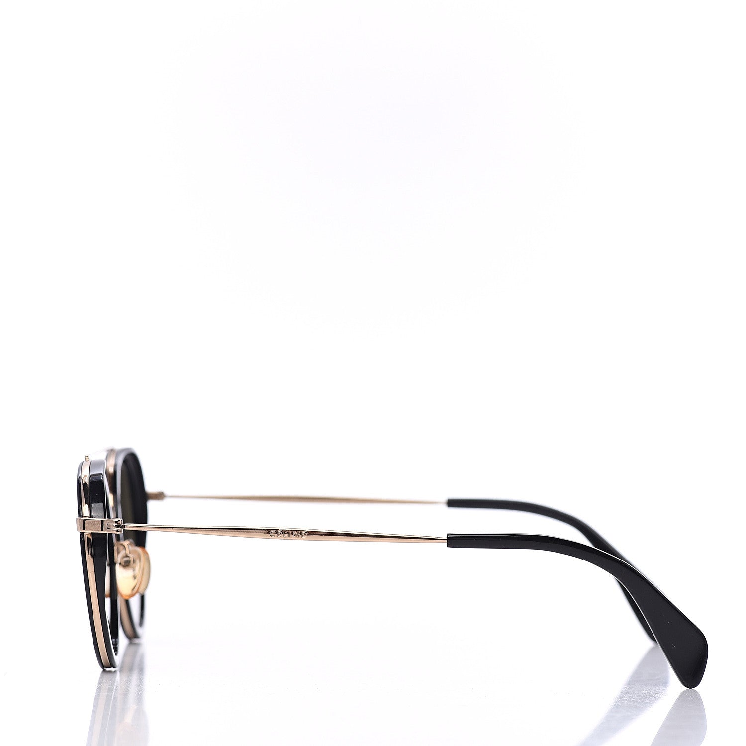 Celine Round Mia Sunglasses CL 41424/S Black 3 of 6