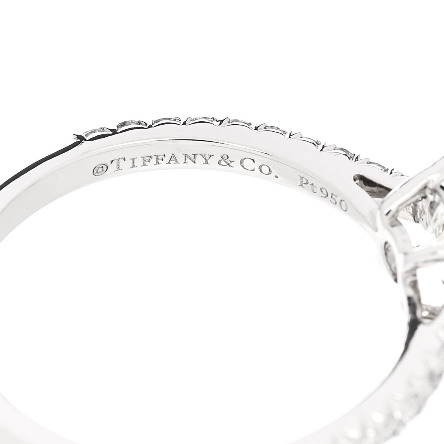 Tiffany Platinum Diamond .89ct Novo Round Engagement Ring 52 6 5 of 7